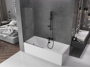 Mexen Velar Kádparaván 2 részes csúszó 100 x 150 cm, átlátszó nano, gun gray s csiszolt- 896-100-000-01-66 Kádparaván