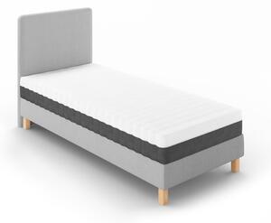 Lotus világosszürke egyszemélyes ágy, 90 x 200 cm - Mazzini Beds