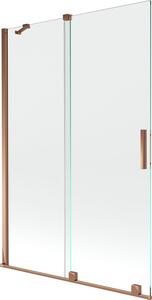 Mexen Velar Kádparaván 2 részes csúszó 120 x 150 cm, átlátszó nano, rózsa arany - 896-120-000-01-60 Kádparaván