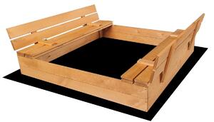 Zárható homokozó padokkal 120 x 120 - impregnált Closeable sand box impregnated