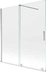 Mexen Velar Kádparaván 2 részes csúszó 150 x 150 cm, átlátszó nano, króm - 896-150-000-01-01 Kádparaván