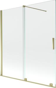 Mexen Velar Kádparaván 2 részes csúszó 150 x 150 cm, átlátszó nano, arany - 896-150-000-01-50 Kádparaván