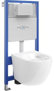 Mexen Lena WC beépített tartály Fenix Slim vázzal és WC-csészével, fényes fehér - 6103322XX00