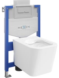 Mexen Teo WC beépített keret szett Fenix XS-U WC csészével, fényes fehér - 6853385XX00