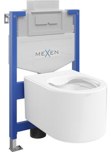 Mexen Sofia Fenix XS-U fali alatti WC szett beépített kerettel és WC csészével, fényes fehér - 6853354XX00