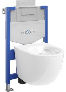 Mexen Lena Fenix XS-U beépített WC tartály kerámia WC csésze, fényes fehér - 6853322XX00