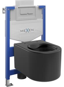 Mexen beépíthető Felix XS-U WC váz WC csészével Sofia, Fekete matt - 6853354XX85