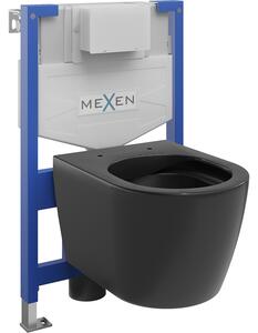 Mexen beépíthető Felix XS-F WC váz WC csészével Carmen, Fekete matt - 6803388XX85
