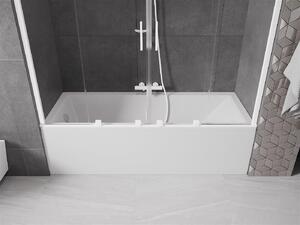 Mexen Velar Duo Kádparaván 2 részes csúszó 170 x 150 cm, átlátszó nano, fehér - 896-170-000-02-20 Kádparaván