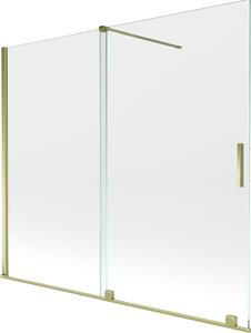 Mexen Velar Kádparaván 2 részes csúszó 180 x 150 cm, átlátszó nano, arany - 896-180-000-01-50 Kádparaván
