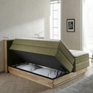 Boxspring ágy rakodótérrel, Moneta 160 zöld