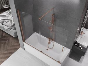 Mexen Velar Kádparaván 2 részes csúszó 180 x 150 cm, átlátszó nano, réz csiszolt- 896-180-000-01-65 Kádparaván