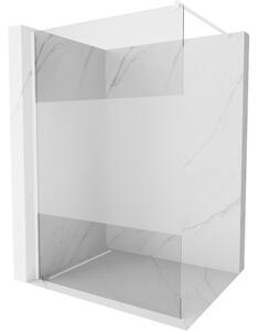 Mexen Kioto, Walk-In zuhany paraván 70 x 200 cm, 8mm átlátszó / jegesedés üveg, fehér profil, 800-070-101-20-35
