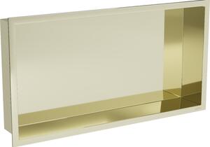 Mexen X-Wall-R fürdőszoba süllyesztett polc kerettel 60 x 30 cm, Arany - 1950603010