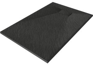 Mexen Hugo téglalap alakú zuhanytálca SMC 90 x 70 cm, Fekete - 42707090
