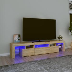 Sonoma tölgy színű TV-szekrény LED-lámpákkal 200x36,5x40 cm