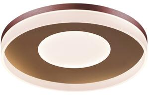 Viokef Madlin kerek mennyezeti LED lámpa, 40 cm, barna