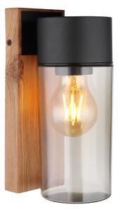 ETSI kültéri lámpa, 1xE27, 22,5 cm, fa minta