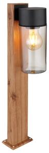 ETSI kültéri lámpa, 1xE27, 50 cm, fa minta