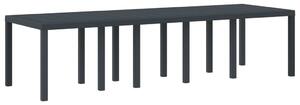 Kerti Asztal Antracit 300 x 100 x 73 cm polirattan