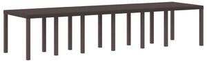 Kerti Asztal Barna 350 x 100 x 74 cm polirattan