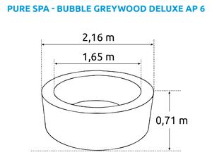 Marimex Pure Spa - Bubble Greywood Deluxe AP 6 felfújható pezsgőfürdő
