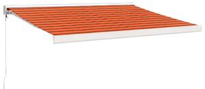 VidaXL narancs-barna szövet és alumínium behúzható napellenző 3x2,5 m