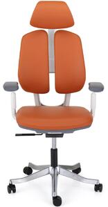 Ergonomikus irodai szék Liftor Active, narancssárga (valódi bőr)