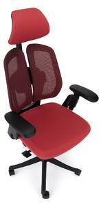 Ergonomikus irodai szék Liftor Active, piros (textil + háló)