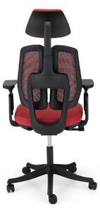 Ergonomikus irodai szék Liftor Active, piros (textil + háló)