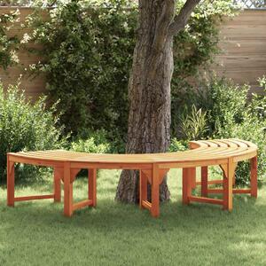 Fa pad 4 -Seater 210 x 80 x 45 cm Tömör Eukaliptusz Fa