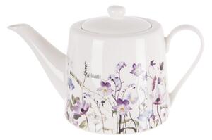 Fehér-lila porcelán teáskanna 1 l Louka – Orion