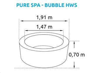 Marimex Pure Spa Bubble HWS felfújható pezsgőfürdő