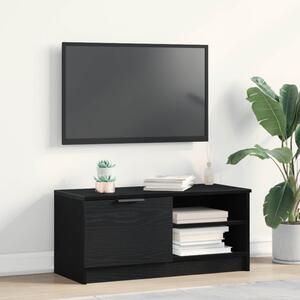 TV szekrény 80 x 35 x 36,5 cm Fekete tölgy Szerelt Fa