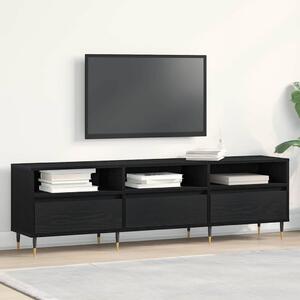 TV szekrény 150 x 30 x 44,5 cm Fekete tölgy Szerelt Fa