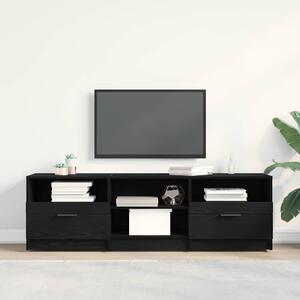 TV szekrény 150 x 33,5 x 45 cm Fekete tölgy Szerelt Fa