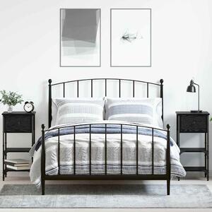 Éjjeliszekrény 2 db Fekete tölgy 33.5 x 36 x 70 cm Mérnöki fa