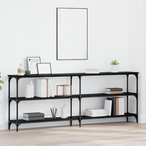 Konzolasztal Musta tammi 200 x 29 x 75 cm Mérnöki fa és fém