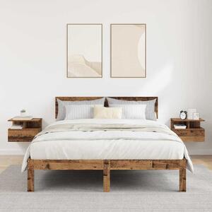 Lebegő éjjeliszekrény 2 db Öreg fa 40 x 31 x 28 cm Szerelt Fa