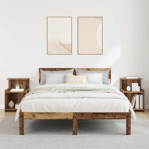 Éjjeliszekrény 2 db Öreg fa 40 x 35 x 60 cm Szerelt Fa