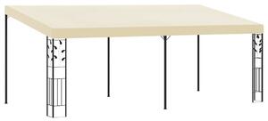 Krémszínű falra szerelhető pavilon 6 x 3 x 2,5 m