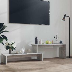 Betonszürke szerelt fa TV-szekrény 180 x 30 x 43 cm