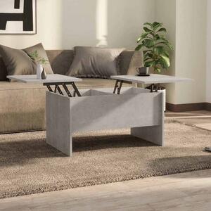 Betonszürke szerelt fa dohányzóasztal 80 x 50 x 42,5 cm