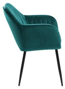 Emilia zöld kárpitozott fotel - Actona