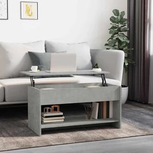 Betonszürke szerelt fa dohányzóasztal 102x50x52,5 cm