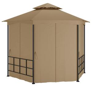 Tópszínű pavilon oldalfalakkal 3,1 x 2,7 m