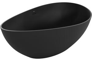 Mexen Parma szabadon álló kád konglomerátumból 160 x 95 cm, fekete matt - 57231609570