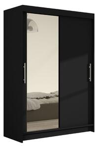 Gardróbszekrény Closico Pacron VI, Laminált forgácslap, 200x120x58cm, Fekete