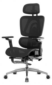 Premium Ergonomikus irodai szék kényelmes irodai szék, állítható magasság, lábtámasz, fekete