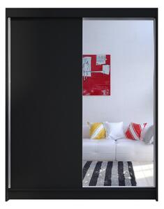 Gardróbszekrény Closico Vastor I, Laminált forgácslap, 200x150x58cm, Fekete